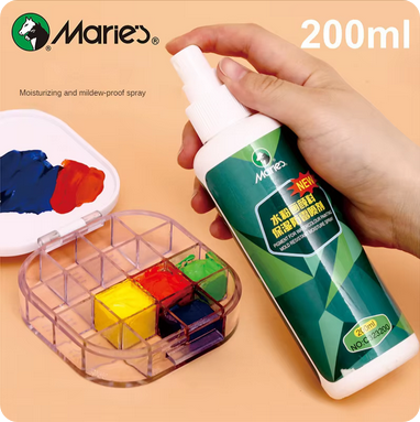 Picture of Maries Water Color Paint Moisturizing Anti Mold Spray Anti Drying Spray 200ml Bottled Art Supplies Tools | Pigment moisturizing waterproof spray 200 ml