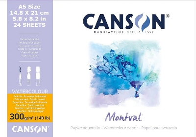Picture of Canson Montval Watercolour Paper 300gsm A5 Size 24 sheets