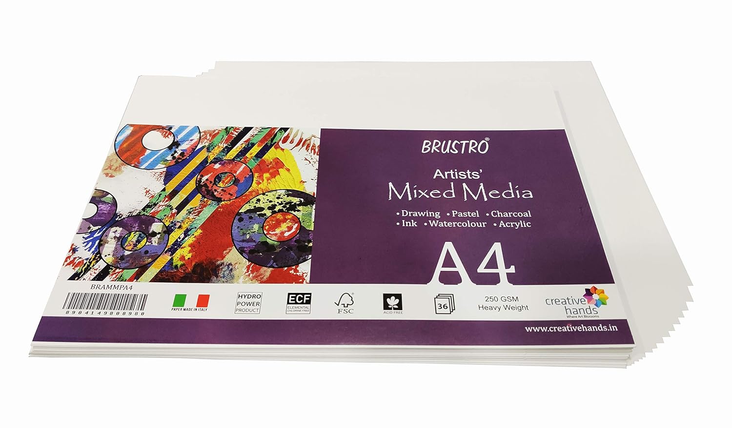 Picture of Brustro Artists Mixed Media Paper A4, 250 GSM, 36 Sheets