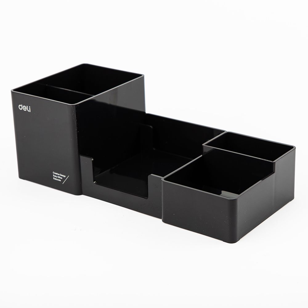 Picture of Deli EZ00220 Quali Desk Organizer 6 Compartments Black