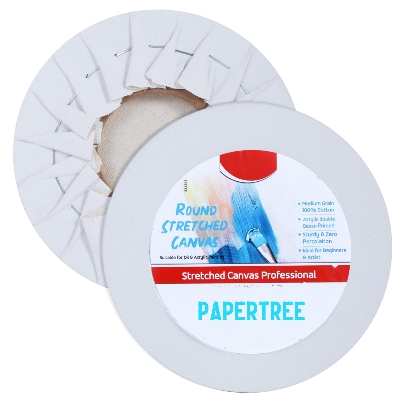 Picture of White Round Premium Canvas 4 Inch