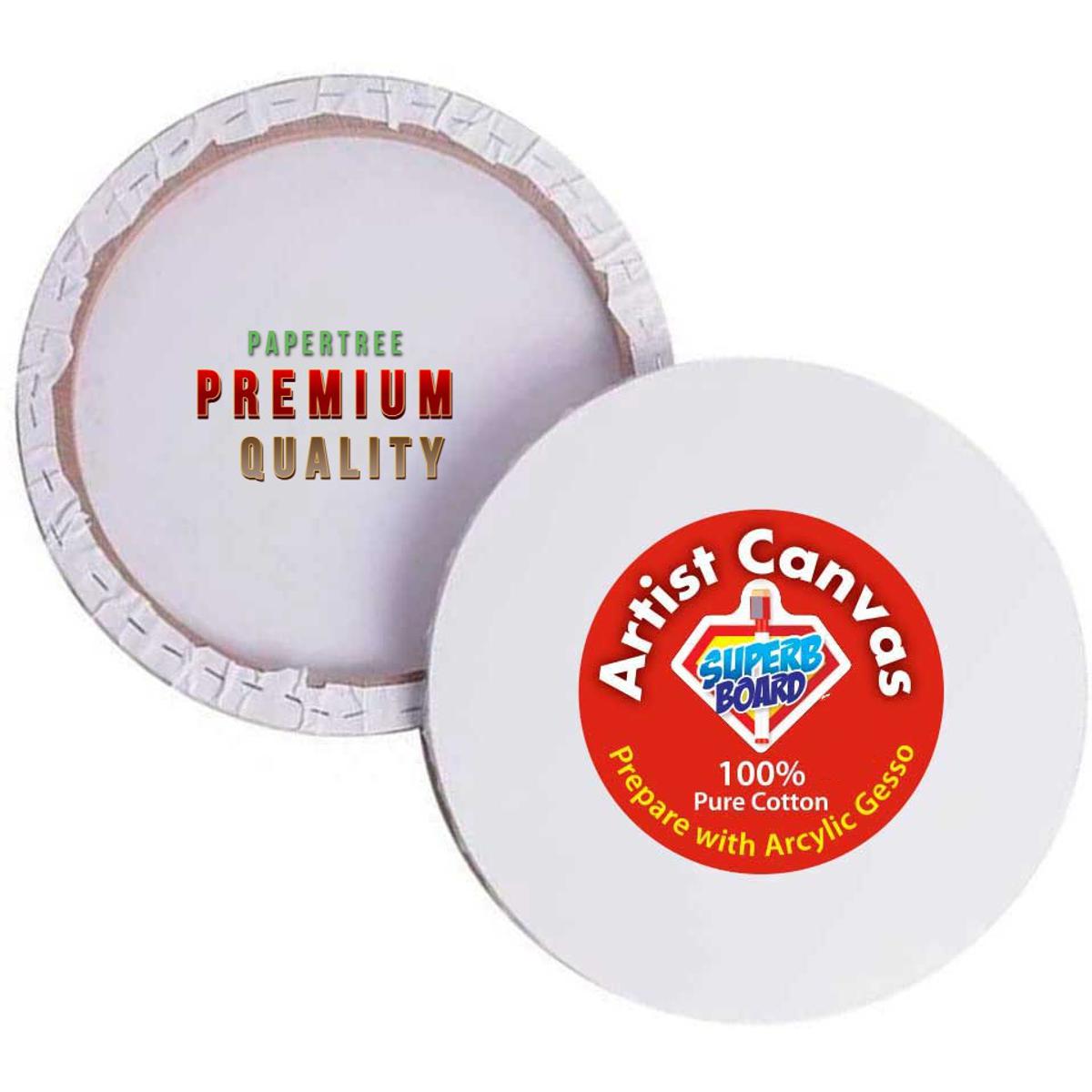 Picture of White Round Premium Canvas 4 Inch