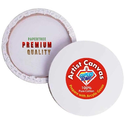 Picture of White Round Premium Canvas 4 Inch