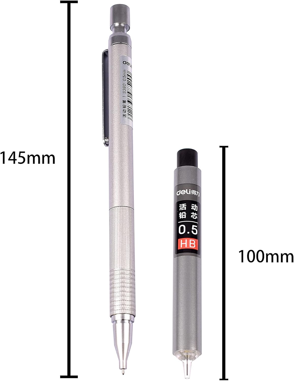 Picture of Deli S360 Metal Body Graph gear mechanical pencil 0.5m