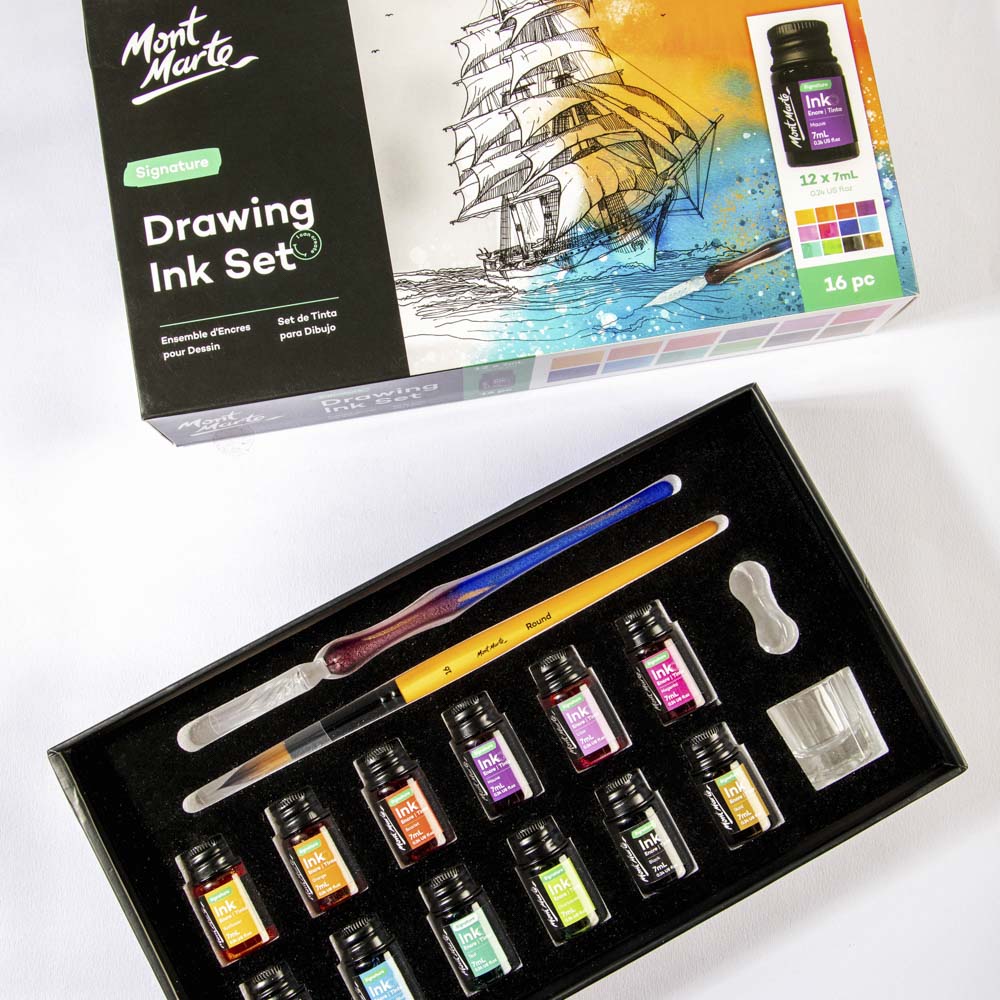 Picture of Mont Marte Drawing Ink Set 16pc