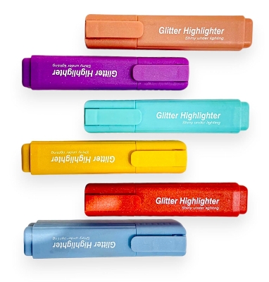 Picture of Metallic Effect Glitter Highlighter Pens