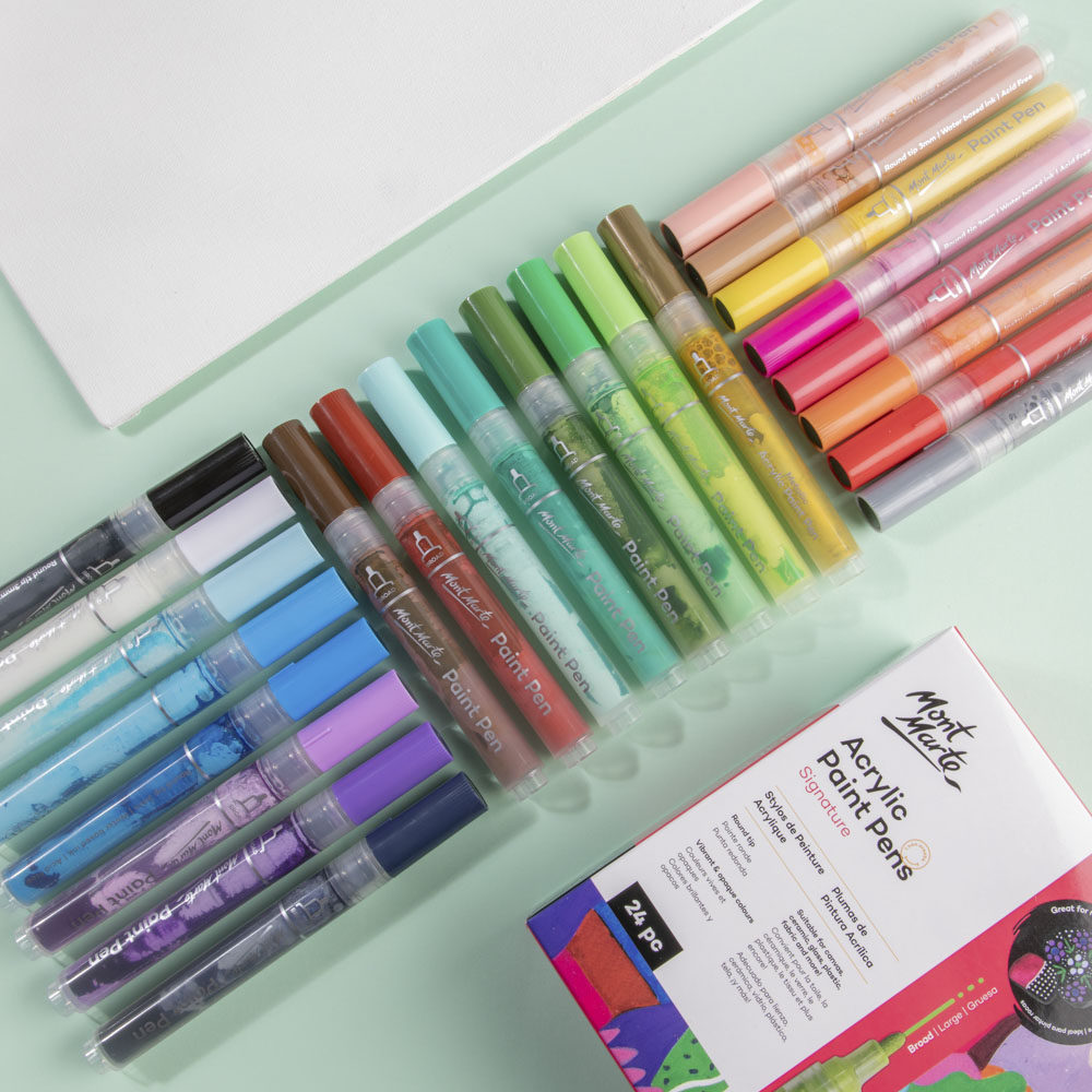 Picture of Mont Marte Acrylic Paint Pens Broad Tip 24pc