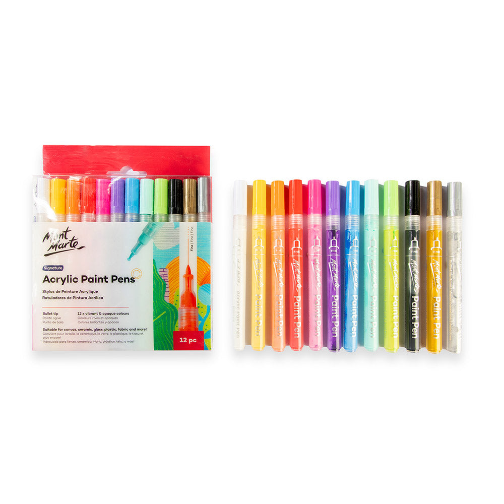 Picture of Mont Marte Acrylic Paint Pens Fine Tip 12pc