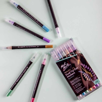 Picture of Mont Marte Dot Markers Dual Tip Metallic Market 6pc