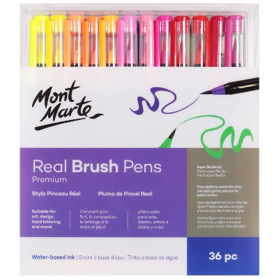 Picture of Mont Marte Real Brush Pens 36 pcs