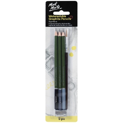 Picture of Mont Marte Watersoluble Graphite Pencil Set 5pc