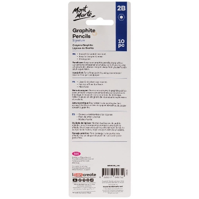 Picture of Mont Marte Graphite Pencils 2B 10pc