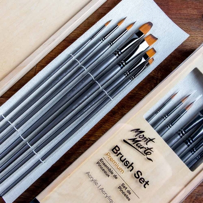 Picture of Mont Marte Acrylic Brush Set in box 7pc