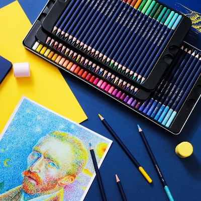 Picture of Deli Finalino Water color pencil 72 Colored Wooden Pencil Colored Pencil Iron Box Painting Artistic Supplies For School Drawing Pencil Set