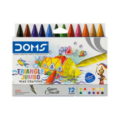Picture of Doms Traingle jumbo wax crayon 13 shade with silver shade