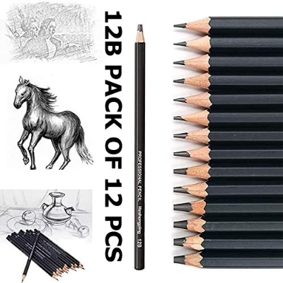 Picture of Kasimir Drawing Pencils 12pcs/set 12B  Graphite Sketching Pencils Professional Sketch Pencils Set for Drawing