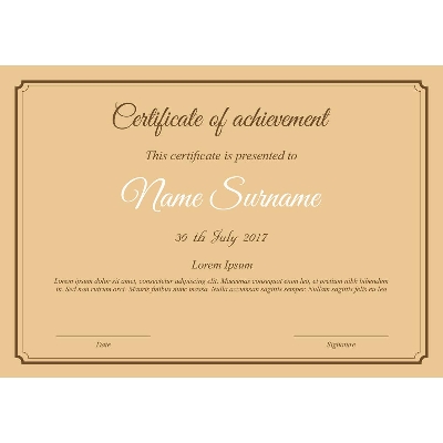 Picture of Brown color Kraft Certificate Print Paper A4 size -20 Pcs