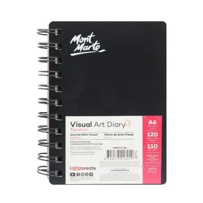 Picture of Mont Marte Visual Art Diary White Paper A6  120 Sheet