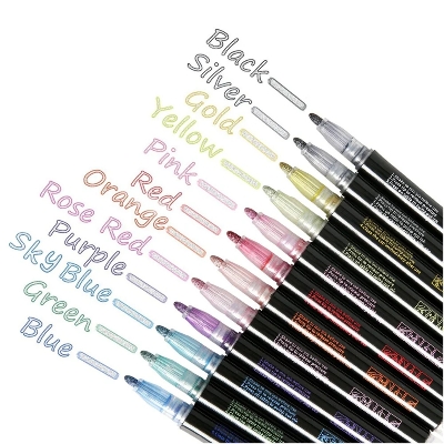 Picture of Giorgione Out-Line Colorful Glitter Marker Pen Pack of 12 pcs