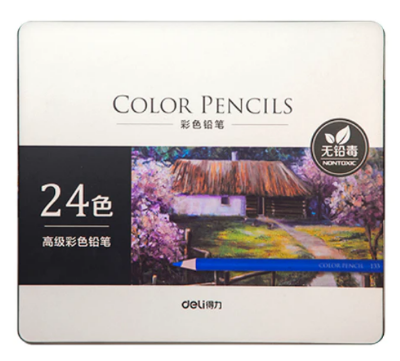 Picture of DELI 24 Color Nontoxic Oil Color Pencils Oily Painting Art Drawing Pencil