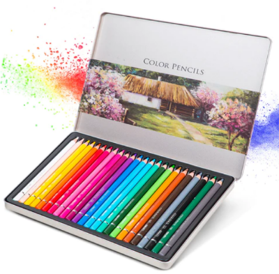 Picture of DELI 24 Color Nontoxic Oil Color Pencils Oily Painting Art Drawing Pencil