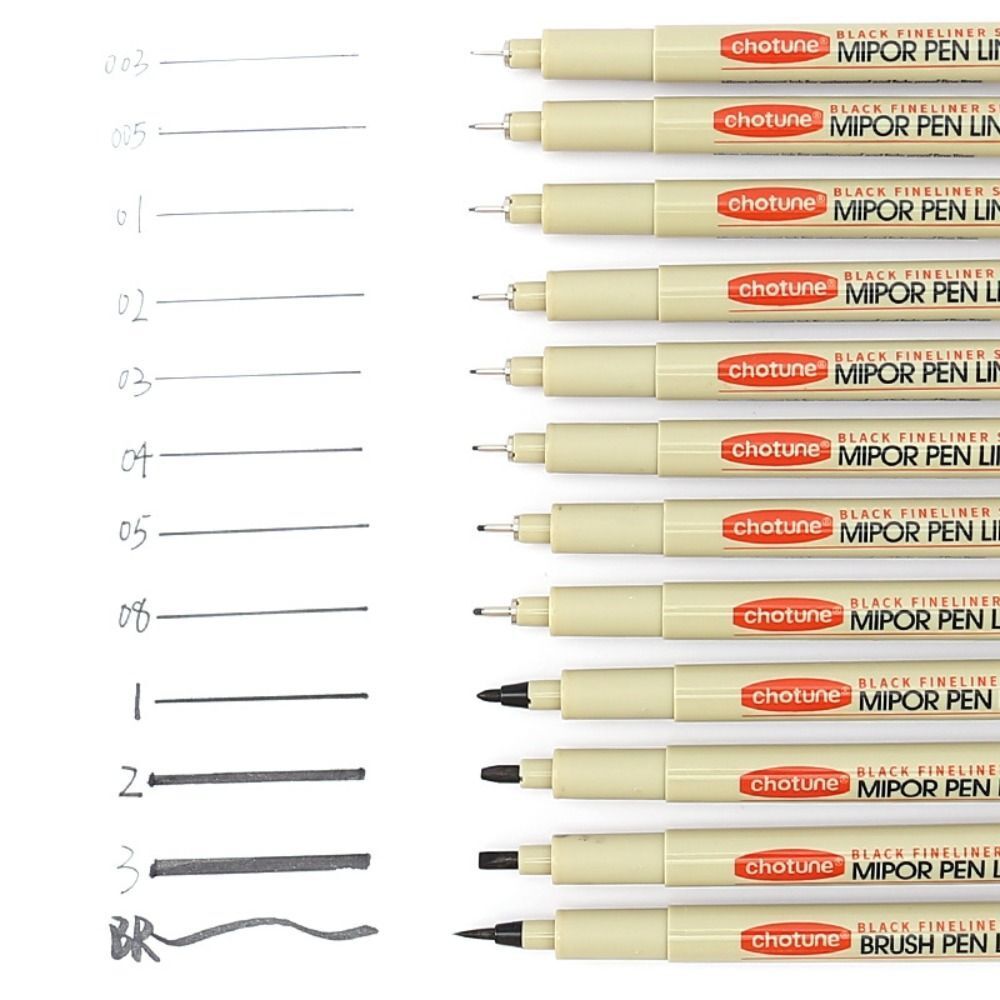 Picture of Chotune Architecture Pen Fine liner Pen Engineering Grade Waterproof Smudge-proof for art students | Fineliner Pen Set LazMall Chotune Architecture Pen Fine liner Pen Engineering Grade Waterproof Smudge-proof for art students | Fineliner Pen Set