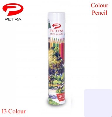 Picture of Petra Multi Colour Pencil Big Size 13 Colour Round Tin