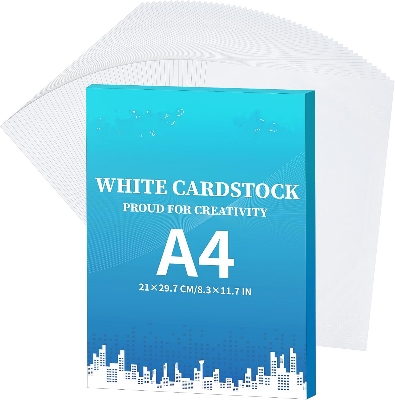 Picture of White Cardstock, 10 Sheets A4 300gsm Heavyweight card Paper for Printing Scrapbooking Card Making Invitations Menus Flyers DIY Arts Crafts