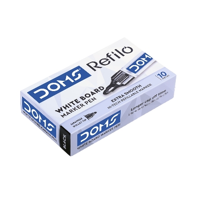 Picture of DOMS Refilo White Board Marker Pen 10 Pieces Box