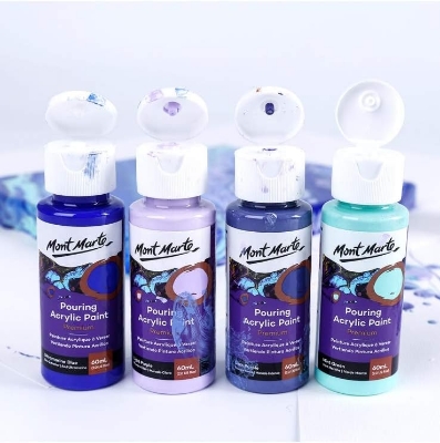 Picture of MONT MARTE Acrylic Pouring Paint Set Ethereal – 4 pieces x 60ml