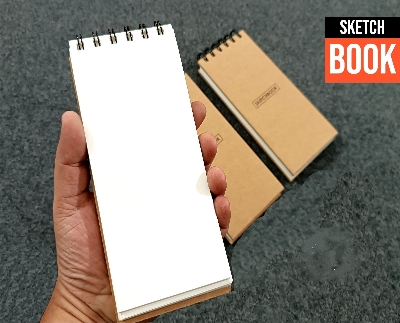 Picture of Papertree Mini sketch book Handy size drawing sketch pad 7x3.5 inch
