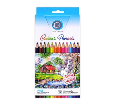 Picture of Doms C3 Color pencil Big size of 12 pcs