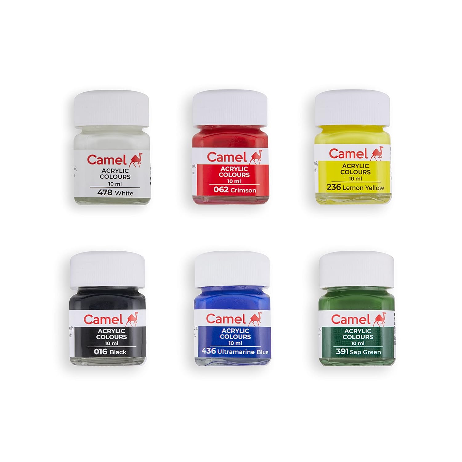 Picture of Camel Acrylic Ultra Colors - 10ml Each, 6 Shades