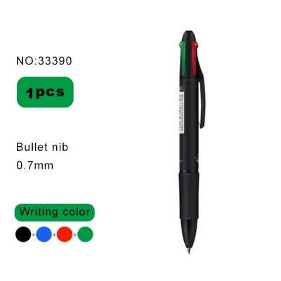 Picture of Deli 33390 4 Colors Ballpoint Pen Multi Functional Red Green Blue