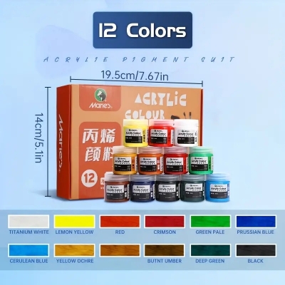 Picture of Marie's Professional Acrylic Color Set 50ml - 12 Colors