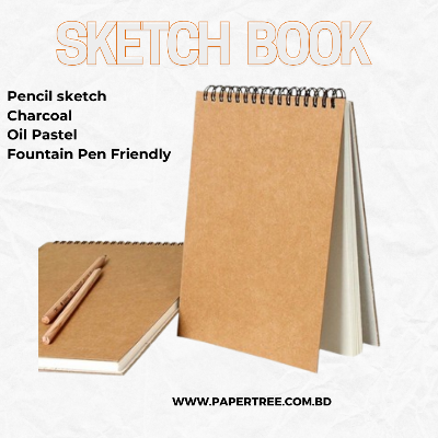 Picture of Sketch Book Made with cardtige paper Suitable for sketch oil pastel charcoal pencil fountain pen friendly A5 size