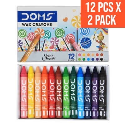 Picture of Doms Wax Crayons Pack of 24 shades Vibrant Colour Non toxic, Safe for Children
