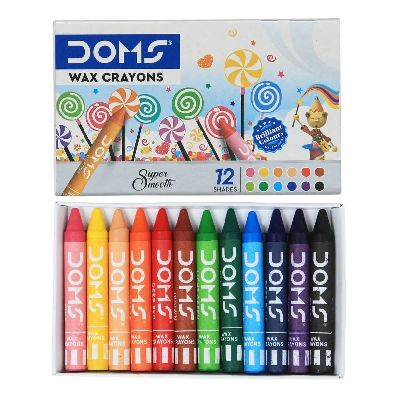 Picture of Doms Wax Crayons Pack of 24 shades Vibrant Colour Non toxic, Safe for Children