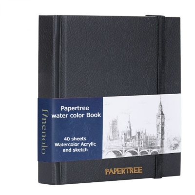 Picture of Papertree Premium Water & Acrylic Pad Black Leather Cover