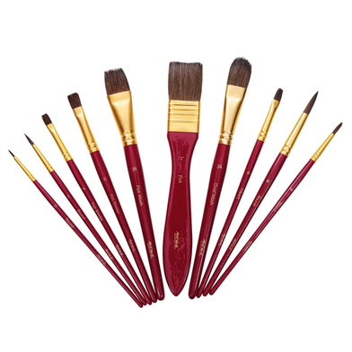 Picture of Mont marte water color Brush set with wallet - 11 pcs brush and wallet