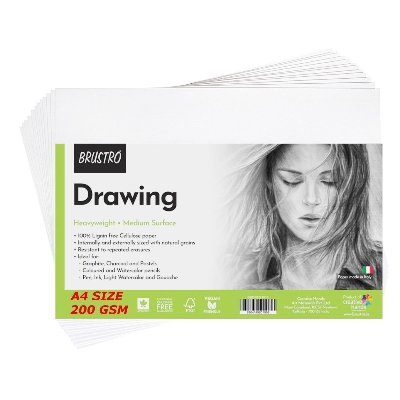 Picture of Brustro Drawing Paper A4 - 24 Sheets 200gsm