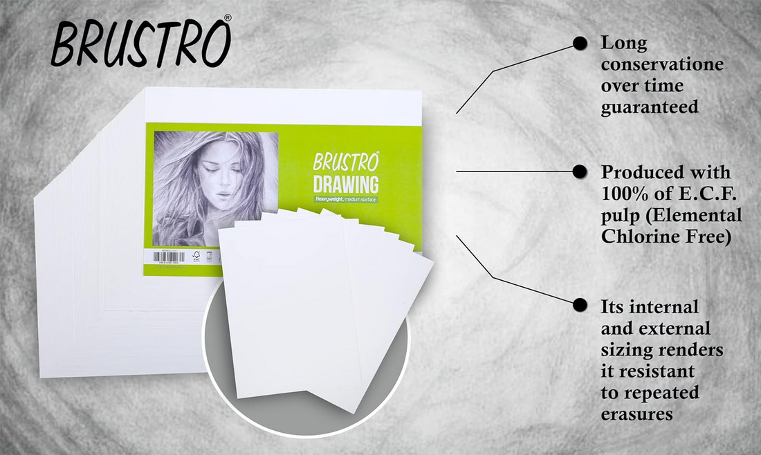 Picture of Brustro Drawing Paper A4 - 24 Sheets 200gsm