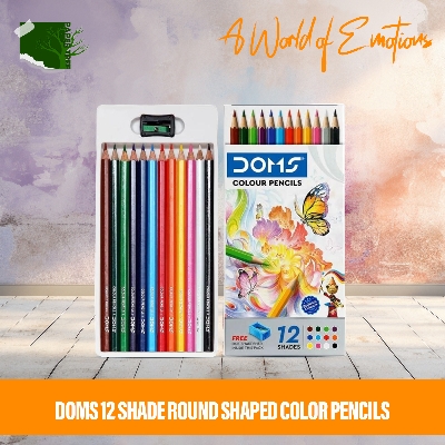 Picture of DOMS 12 Shade Round Shaped Color Pencils