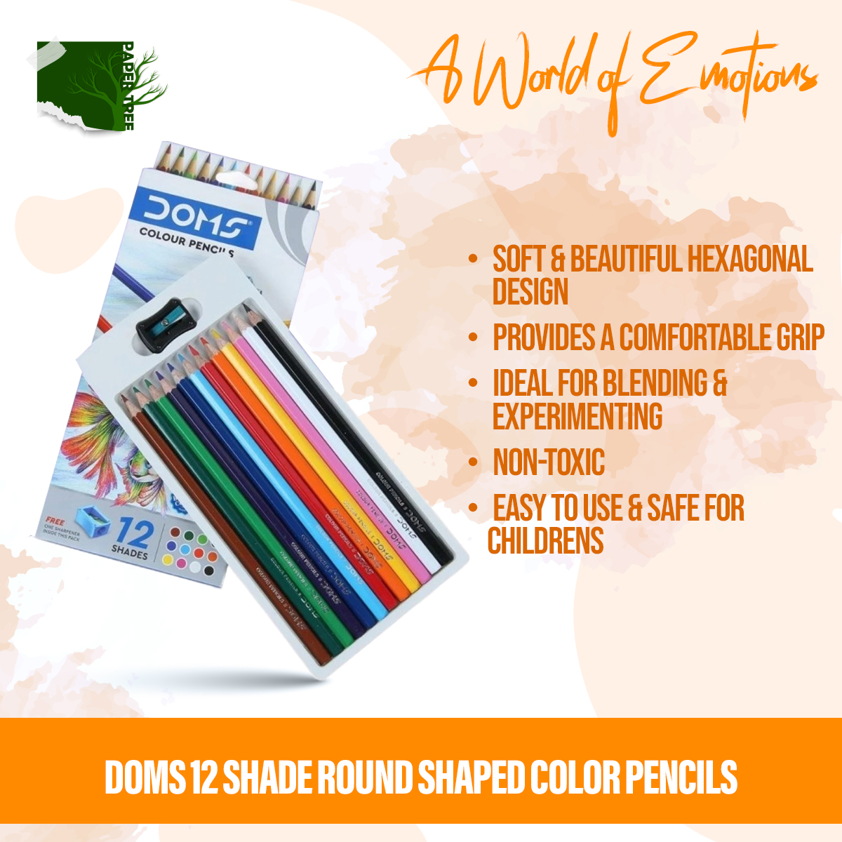 Picture of DOMS 12 Shade Round Shaped Color Pencils