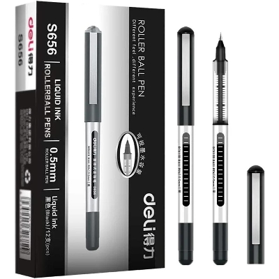 Picture of Deli	S656 Roller Pen Black 12 pcs