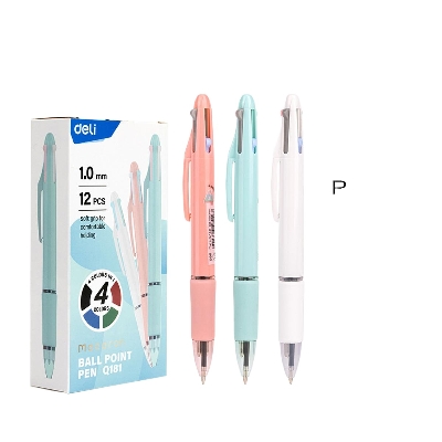 Picture of Deli EQ181 four color ballpoint pen 1.0mm 12 Pcs Box