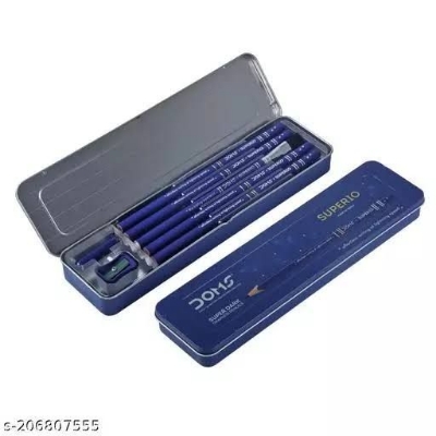 Picture of Doms Superio Non-Toxic Super Dark Graphite pencil with Tin box