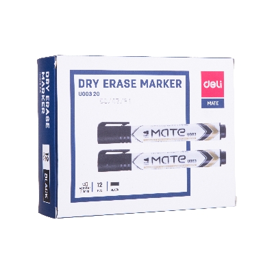 Picture of Deli EU00320  Whiteboard Marker Black 12 Pcs