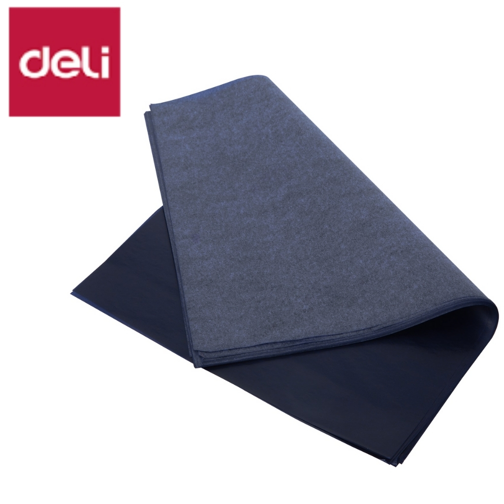 Picture of Deli E39834 Carbon Paper A4 size 100 sheets Blue color