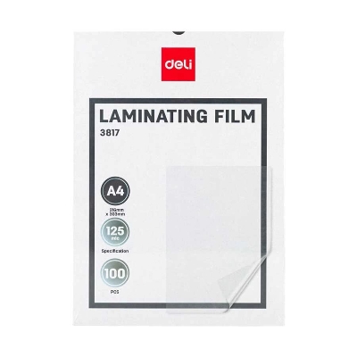Picture of Deli E3817 Laminating Film 125mic A4 Size Laminating Film